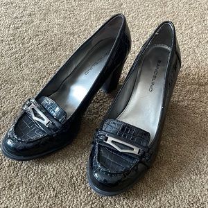 Bandolino Black Leather Dress Shoes, Size 8.5